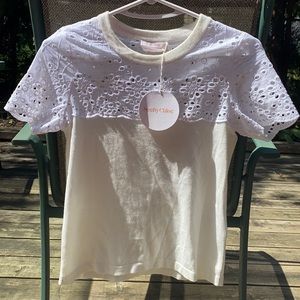 NWT Superb See by Chloe blouse with cotton lace